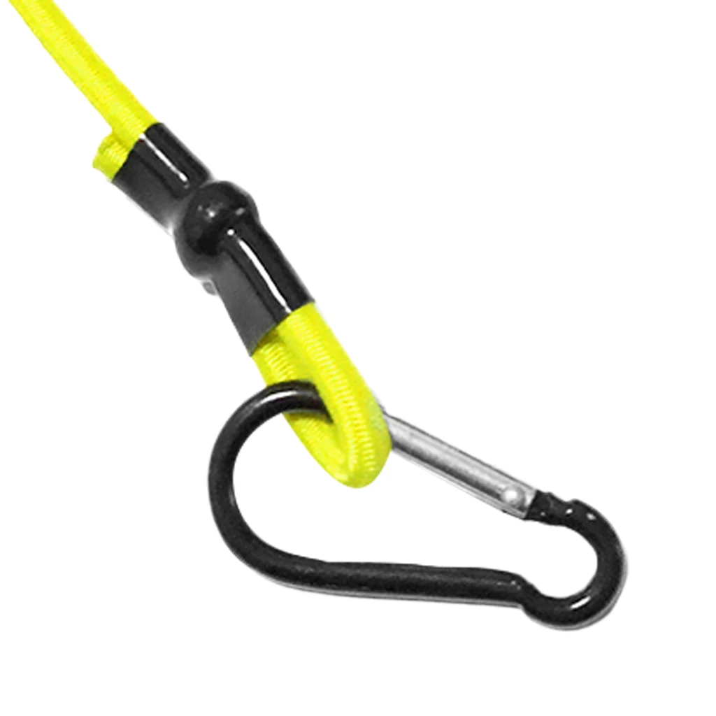 3ft Elastic Kayak Canoe Tow Leash Tow Line Secure Lanyard With 2 Carabiners Kayak Safety Lanyard Kayak Accessories