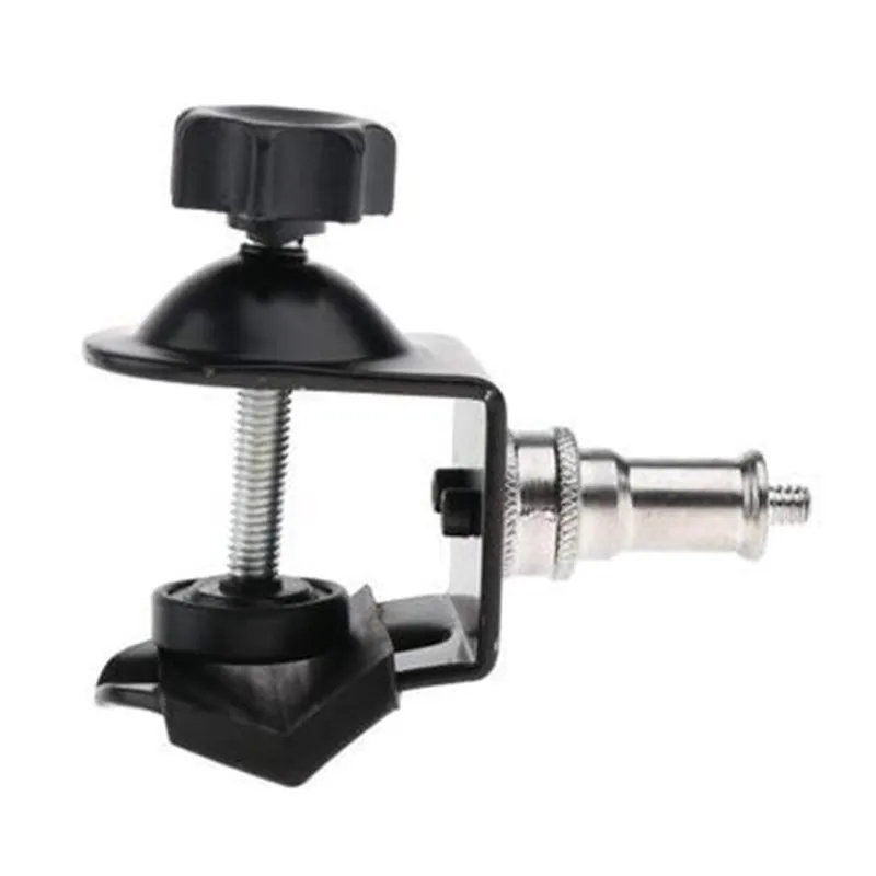 

U Clip C Clamp Type Bracket Heavy Duty Metal Dual Double Mount for Photo Studio Boom Arm Light Stand Tripod