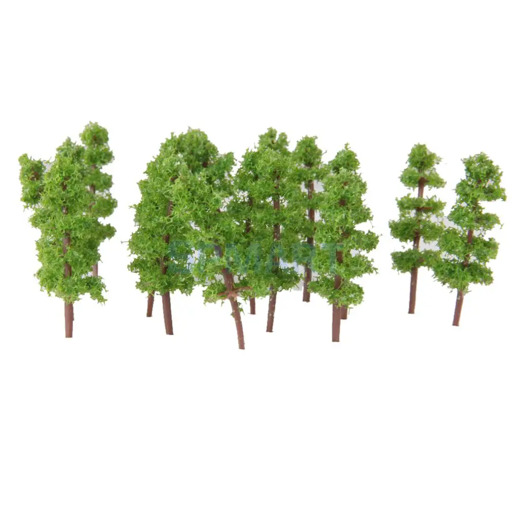 100pcs Green Model Trees 1:400-1:500 4cm TC40