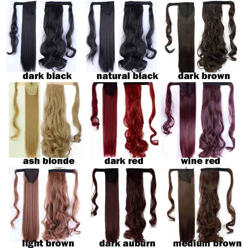 S-noilite 43CM Long Wavy Real Natural Ponytail Clip in Pony tail Hair Extensions Wrap Around on Synthetic Hair Piece S-noilite 43CM Long Wavy Real Natural Ponytail Clip in Pony tail Hair Extensions Wrap Around on Synthetic Hair Piece