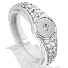 Новые браслеты оснастки Посеребренная горный хрусталь кнопки браслет для Для мужчин Для женщин Браслет-манжета кнопку ювелирных ZE372