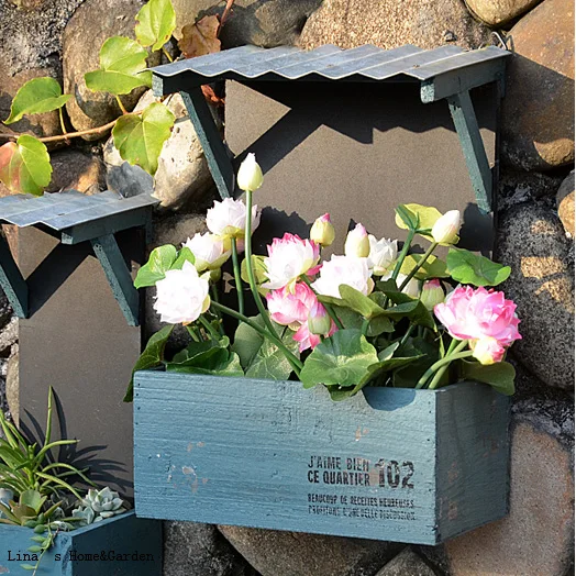 window style shabby chic vintage small wooden planter box