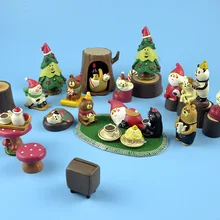 Японский каваи мультфильм талисман счастливый бязь кошка Год Вечерние Санта Клаус дерево снеговик медведь рождественские фигурки чайник конфеты игрушка