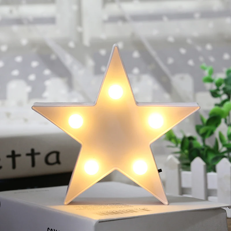 

New Style Small Star Shaped LED Desk Lamp Night Lights Decoration Kid Room Night Light Decorations #246493