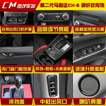 

High-quality ABS carbon fiber interior trim sequins, dashboard trim For Mazda CX-5 CX5 2018 2019 Car-styling Car-covers