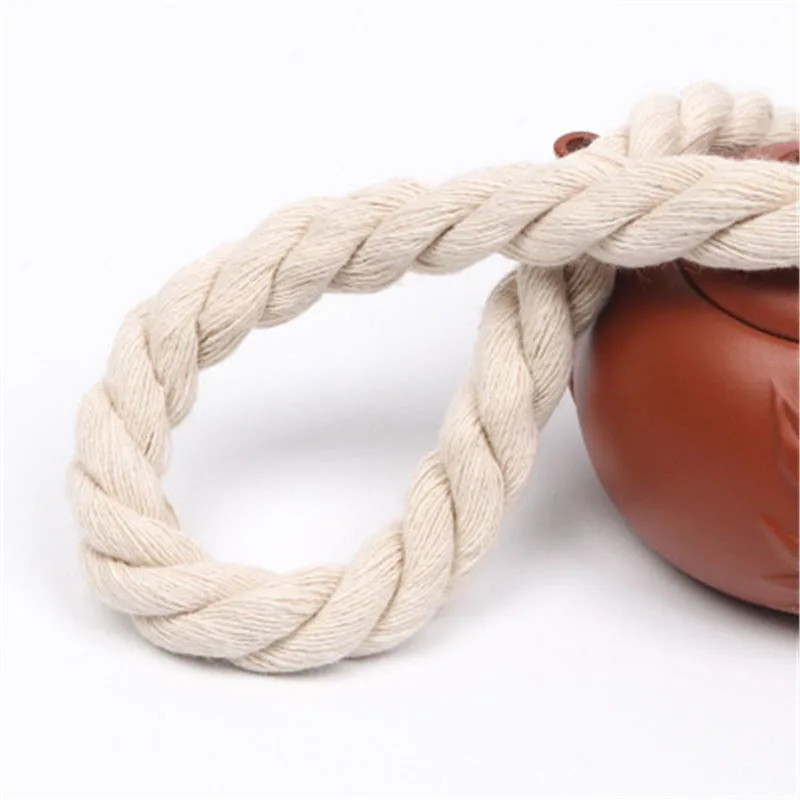 12mm 100% cotton 3 shares twisted cotton cords DIY craft decoration rope cord bag drawstring belt 15 colors