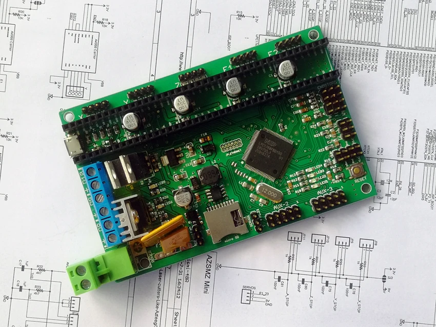Контроллер на основе ARM 32 битного 3D принтера AZSMZ Mini Ver2.1 станки с ЧПУ лазерные