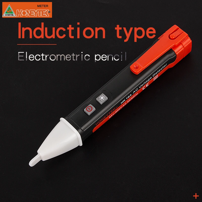 

HONEYTEK HK16A LCD Display AC Voltage Meters Detector Tester Meters Pen style Detector 50/60Hz Circuit Detector 64V to 600V
