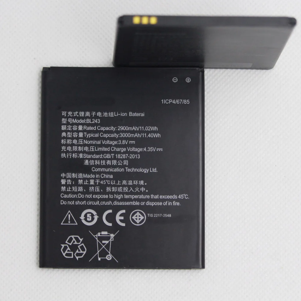 20 шт./лот BL243 батарея для Lenovo Lemon K3 Примечание K50 T5 A5600 A7600 A5500 A7000 мА/ч. аккумулятор