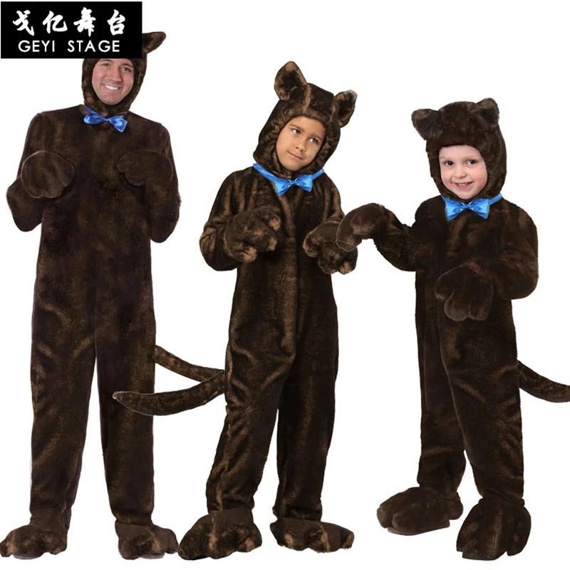 

new Animals black dog Costumes Superman Classic cosplay costume halloween for KIds Boys adult Clothes Onesie Jumpsuit Suit