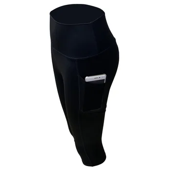 Women's Running Training Fitness Tights Workout Capris Cropped Yoga Pants Sport Fitness Leggings with Pockets 5