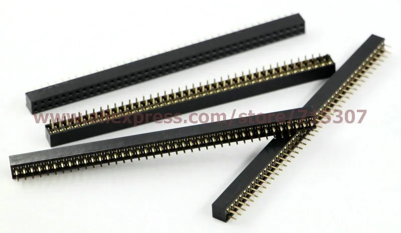 2x40 Pin 2.0mm Spacing double row female socket header rectangular connector receptacle5
