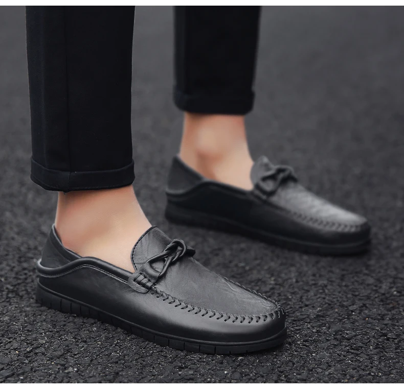 WeiDeng mocassin homme; лоферы из натуральной кожи; Sapato Masculino; мужская кожаная обувь; zapatillas hombre; Повседневная обувь для водителя