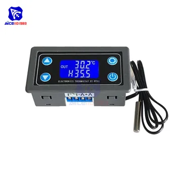 

DC 6 -30V 10A Thermometer Thermocouple NTC Thermostat Sensor Probe Digital LCD Display Temperature Controller