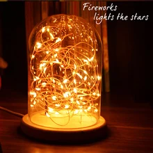 LED Новинка Медь Сказочных Огней 5 В USB LED Night Light Для Игрушка Стол Цветок Главная Украшение партии ночная