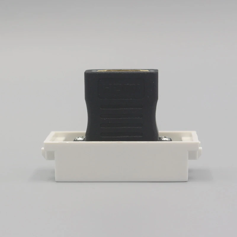 1 Unit HDMI2.0 Version Female To Female Plug Socket 23x36mm Slot Connector Directly Plug HDMI For Wall Face Plate