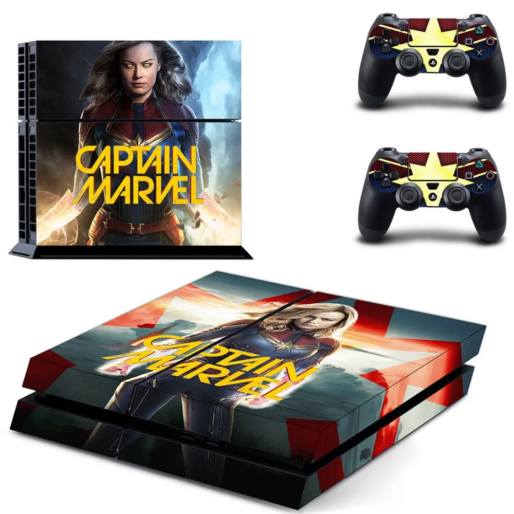 Марвел Капитан наклейка для PS4 Стикеры наклейка для Игровые приставки 4 консоли и 2 контроллеры наклейка для PS4 s Стикеры наклейка