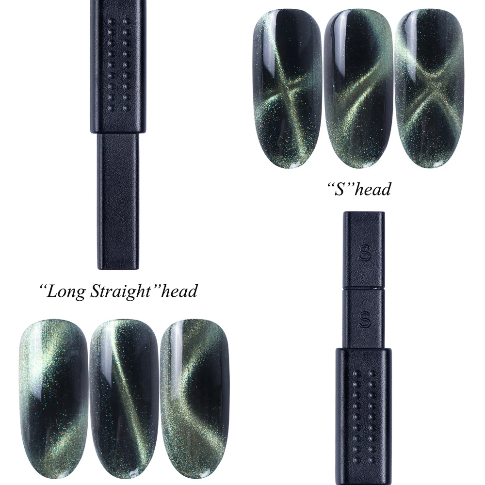 1pcs Double Head Nail Art Magnet Stick Magic 5D Cat Eye Gel Polish Magnetic Board Thick Strong UV Painting Tool JI948|Магнитная