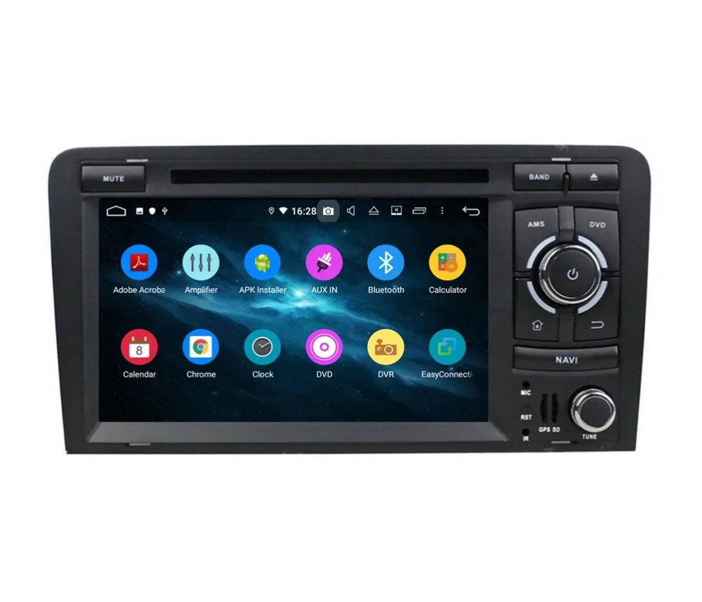 Discount DSP Android 9.0 Octa Core 2 din 7" Car Audio DVD Radio GPS for Audi A3 S3 RS3 2002-2011 Bluetooth 4.2 WIFI 4GB RAM 32GB ROM OBD 4