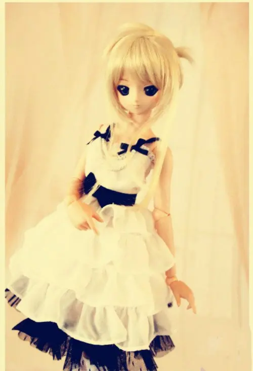 Estartek 1/3 1/4 Customized Sexy Black and White Chiffon Dress Set for BJD SD DD Doll Action Figure DIY | Игрушки и хобби