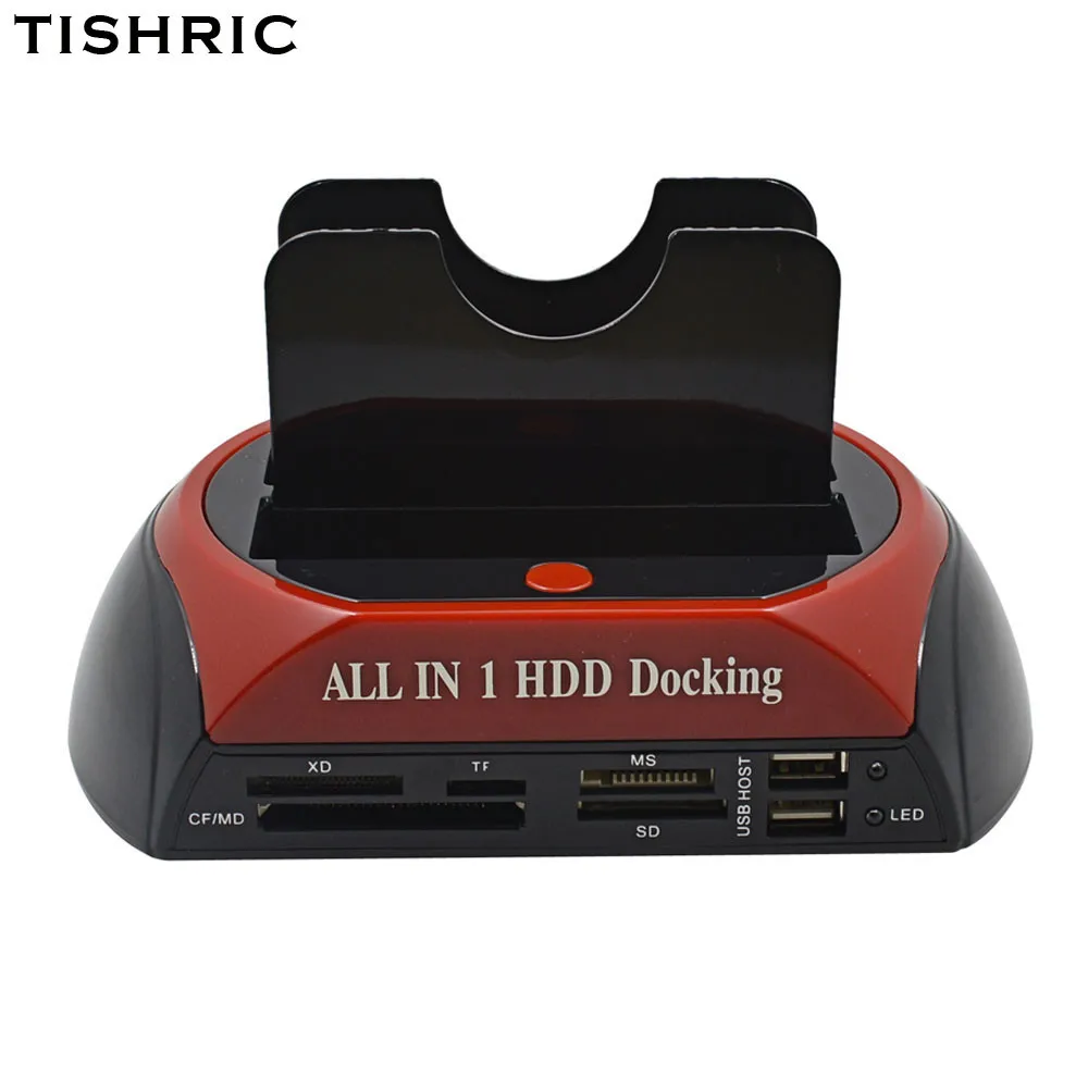 Все в 1 док-станция для HDD Dual USB 2,0 2," 3,5" IDE SATA внешний HDD корпус жесткого диска кардридер 3 ТБ