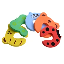 5 пакетов 5x детские стопор для дверей зажим для пальца гвардии ребенок малыш младенческой безопасности защитный стопор милые животные конструкции