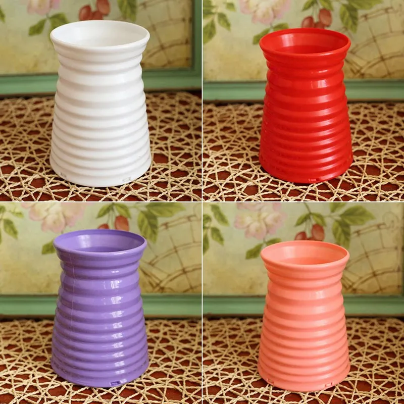 Plastic Flower Pots Beautiful Plant Artificial Flower Basket Small Vase