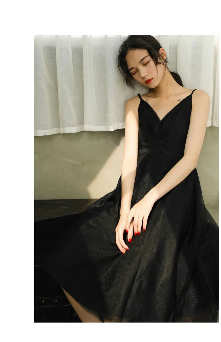 Винтажные черные платья Одри Хепберн, летние вечерние платья, новинка, платье на бретельках, Ретро стиль, ночная одежда, vestidos de festa