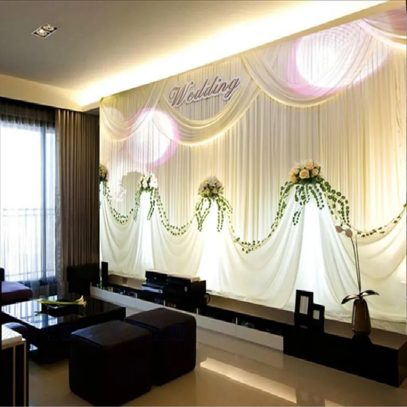 Custom new stage living room sofa backdrop 3d wallpaper wedding marriage video wall covering large mural | Обустройство дома