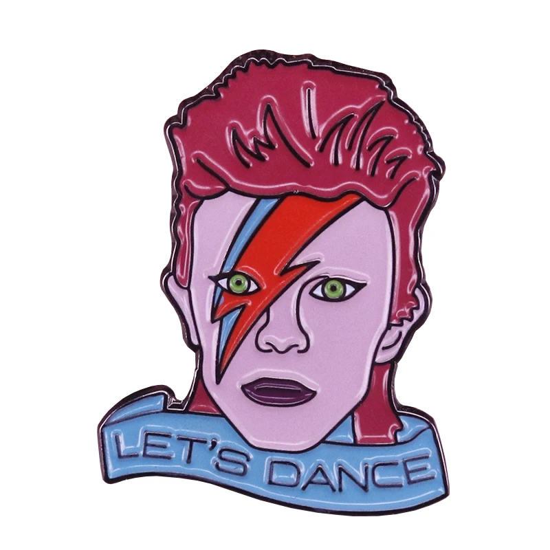 Брошь David Bowie Винтажная брошь 80s Let's dance под давлением Зигги Звездная пыль значок