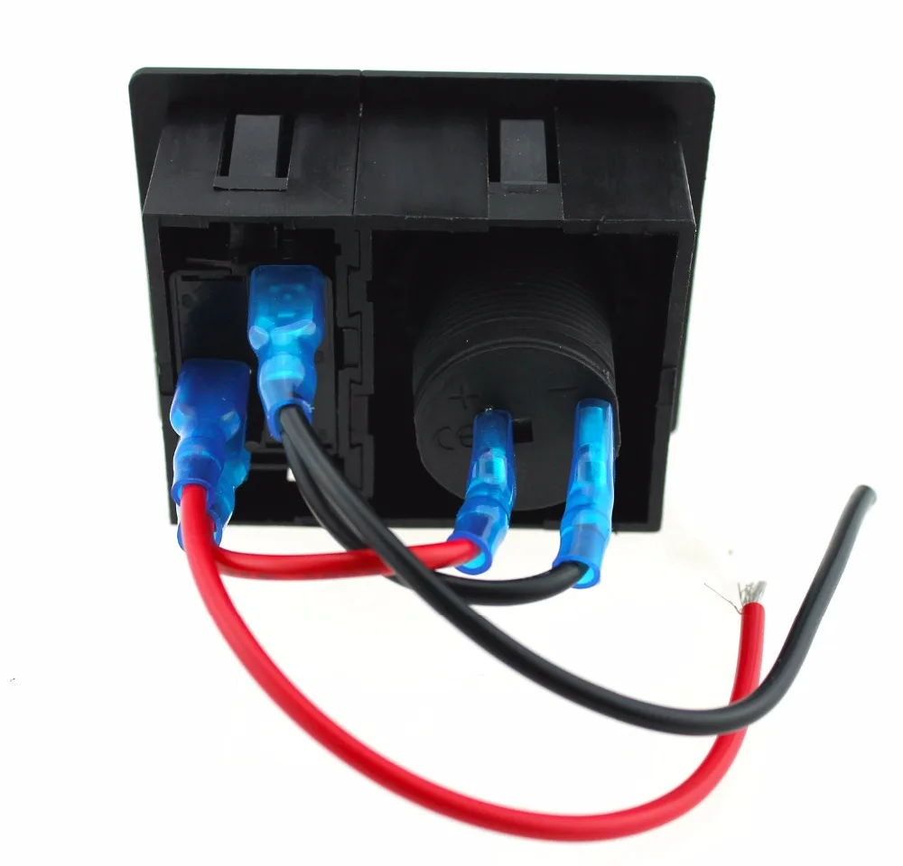 IZTOSS DC 12 В/24 В светодиодный цифровой 2.1A USB зарядное устройство гнездо с кулисный