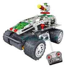 2014 New Diy 4 Channels Alloy Assembly Rc Remote Control Car Camouflage Military Tank Toy Educational Toys
