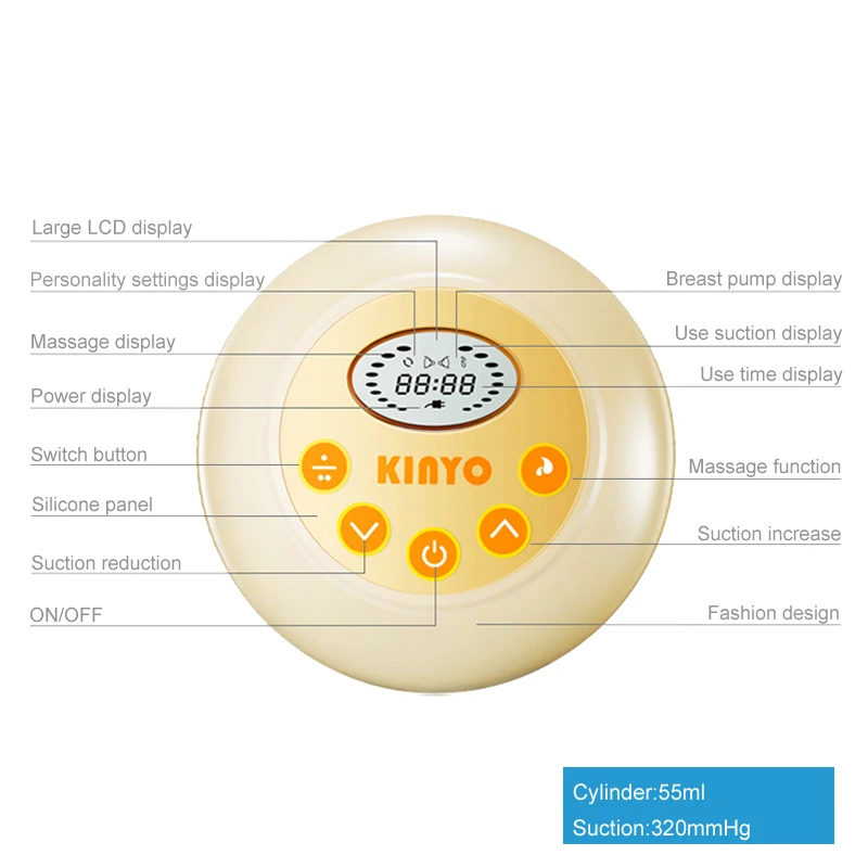 Новое обновление Kinyo двойной Электрический молокоотсос детский молокоотсос двухжильный бутылочка бесшумный автоматический двухсторонний молокоотсос для кормления