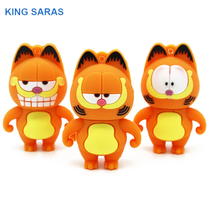

KING SARAS 64GB 3 model Mini cute Garfield model usb flash drive 4GB 8GB 16GB 32GB pendrive usb 2.0 cute gift