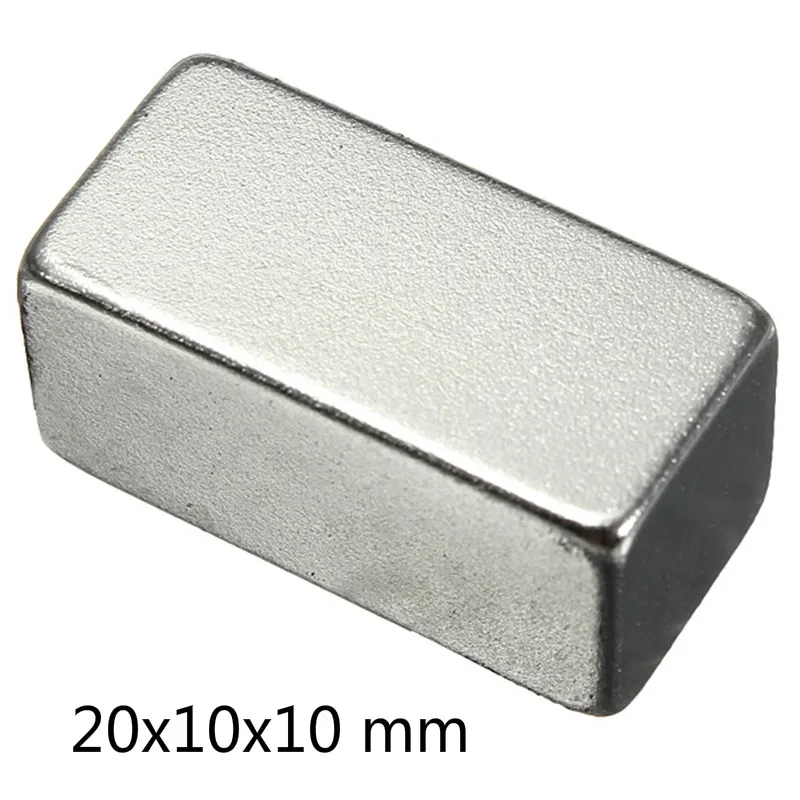

1pcs N52 Strong Block Magnet Rare Earth Neodymium Magnet 20x10x10mm Craft Fridge Magnets