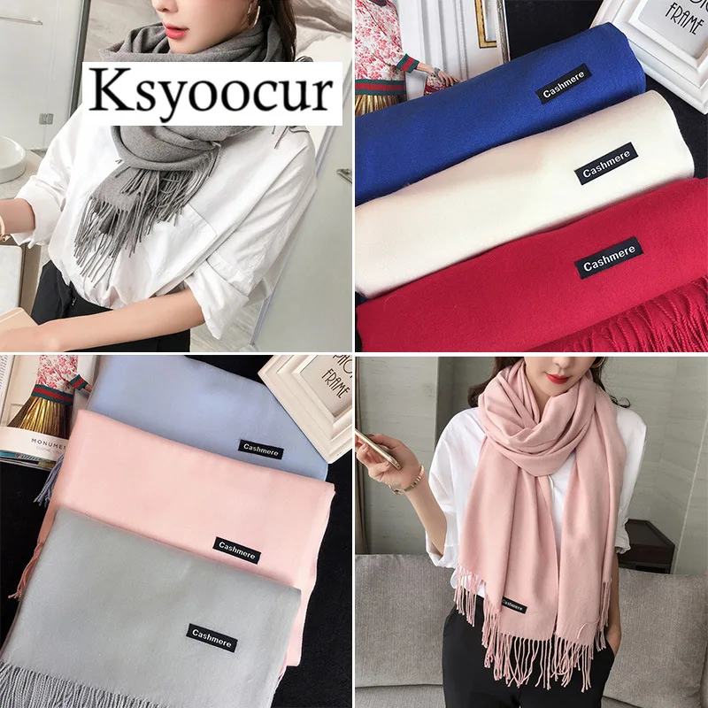 

Size 190*70cm, 2019 New Autumn/Winter Long Section Cashmere Scarf Women Warm Shawls and Scarves BRAND KSYOOCUR 9-146