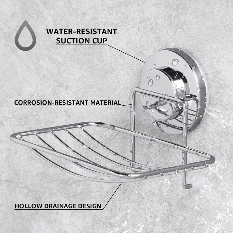TAILI мыльница на присоске без сверления и съемного настенного мыльника Максимальная фиксация 11lbs органайзер для ванной и кухни-хром