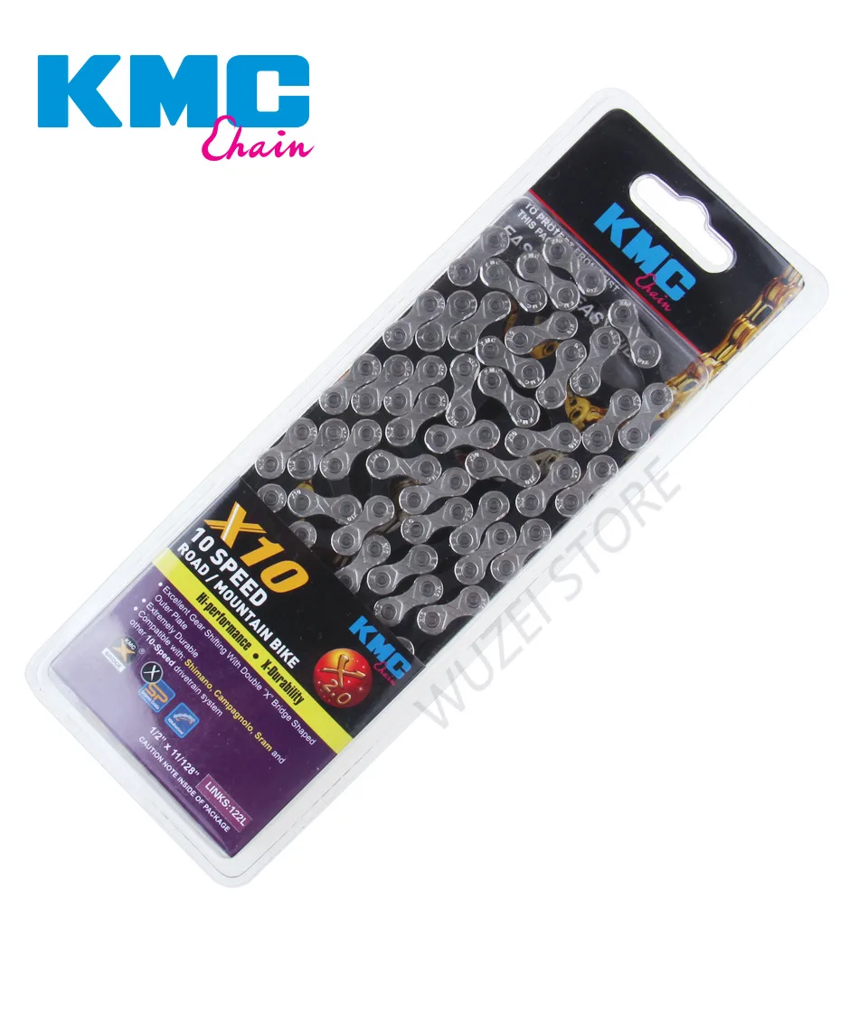 Top KMC X10 X11 MTB Bike long Chain 122L 10/11Speed Bicycle Chain Magic Button With Original box Mountain bike long chain 11