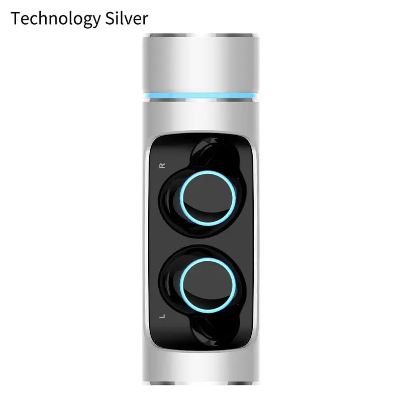 Музыкальная bluetooth-гарнитура Tws 5,0, бинауральные звонки, невидимый сенсорный водонепроницаемый, для спорта I78, беспроводная bluetooth-гарнитура - Цвет: Silver