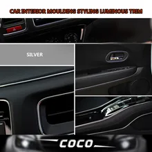 15 метров 590 “DIY автомобиля грузовик интерьера литье Стайлинг отделкой DIY полосы световой серебро Цвет гибкие нет необходимости клей