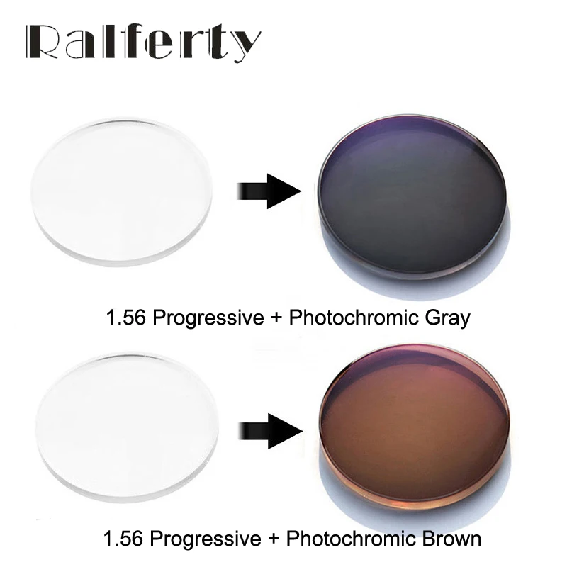

1.56 Prescription Progressive Photochromic Anti-Glare Optical Lenses Resin Spectacles Transparent Gray Brown Myopia/Hyperopia