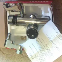 Медный термостатический кран с двойной ручкой для ванны, латунный термостатический смеситель для душа, смеситель для ванной комнаты, настенный смеситель для душа