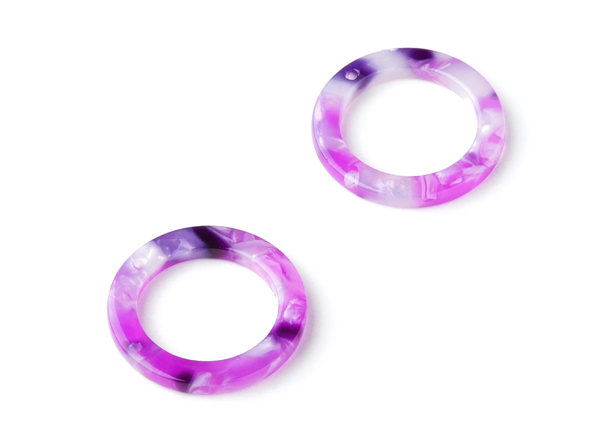 

Acetate acrylic Earring Charms - Circle Shaped Pendant Earrings- Accessories - 6pcs/lot - 22.8x22.8x2.63mm - AC1118