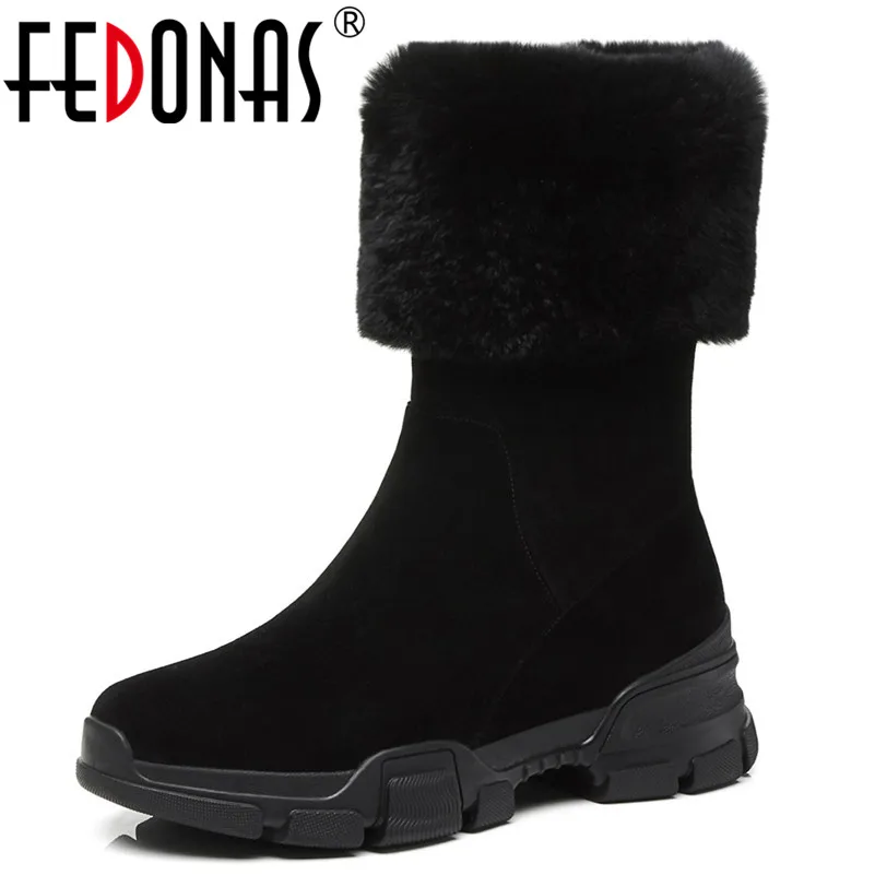FEDONAS Brand Women Mid-calf Boots Warm Winter Round Toe Platfroms Shoes Woman Sexy High Snow Boots Female New Martin Boots FEDONAS Brand Women Mid-calf Boots Warm Winter Round Toe Platfroms Shoes Woman Sexy High Snow Boots Female New Martin Boots
