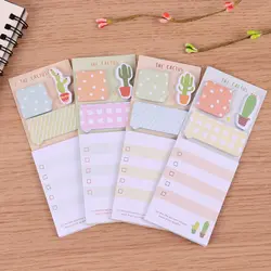 1 шт. кактус милые заметки канцелярские Kawaii Наклейки Скрапбукинг Papeleria наклейки планировщик Memo блокнот