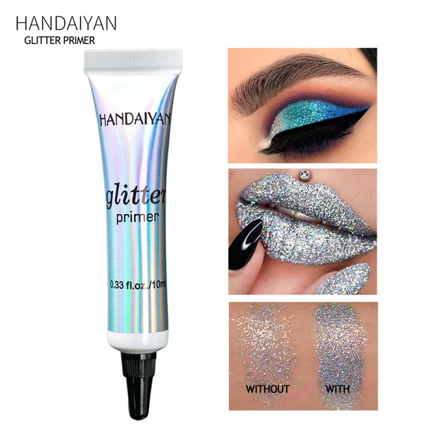 Handaiyan diamond glitter primer gel for eyeshadow 10ML brighten blue color waterproof long lasting base eyeshadow primer HF113 1