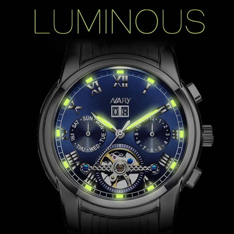 

Men Sports Watch Mens Watches Top Brand Luxury Waterproof Mechanical Watch Man Full Steel clock Military Watch montre homme 2018