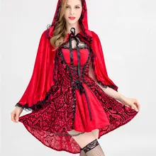 Vocole Storybook сказки Красная Шапочка Костюм Хэллоуин нарядное платье для взрослых для женщин; большие размеры S-6XL
