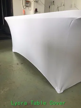 

Rectangular Table Cover Spandex/Lycra Fabric Tablecloth Stretch Bar Bistro for Wedding party Home Decorations