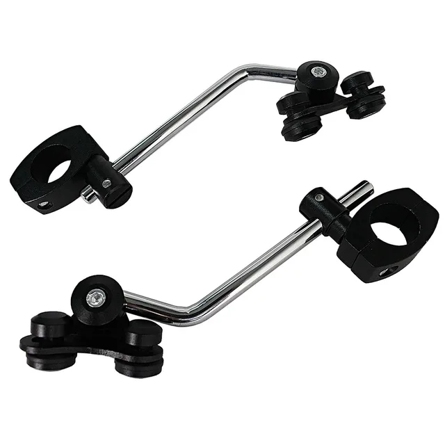 2x Universal Motorcycle Windshield Brackets Windscreen Tube Bar Clamp